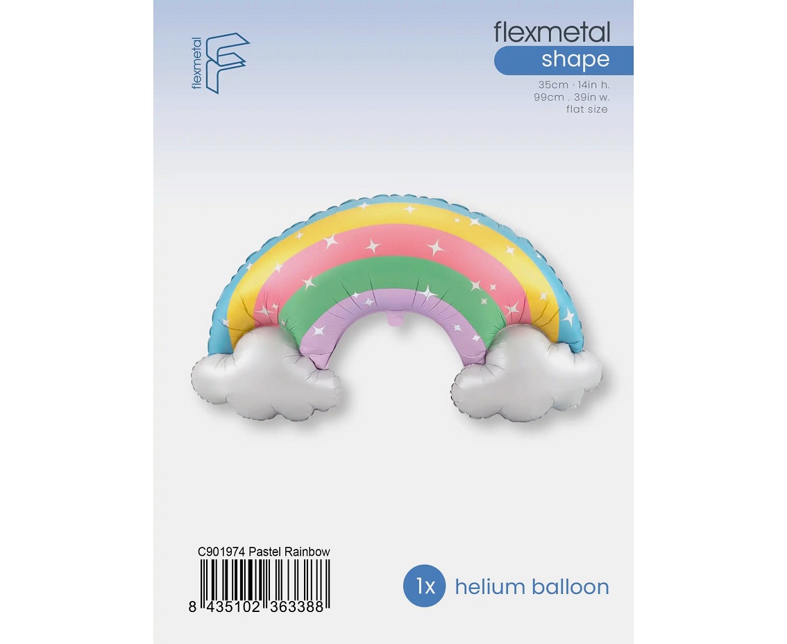 Balon foliowy 24" FX - Tęcza pastelowa, pakowany
